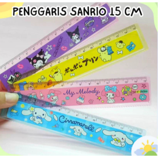 

Penggaris Premium Panjang 15cm Karakter Sanrio Melody Kuromi Cinnamoroll Penggaris lucu untuk anak TK SD