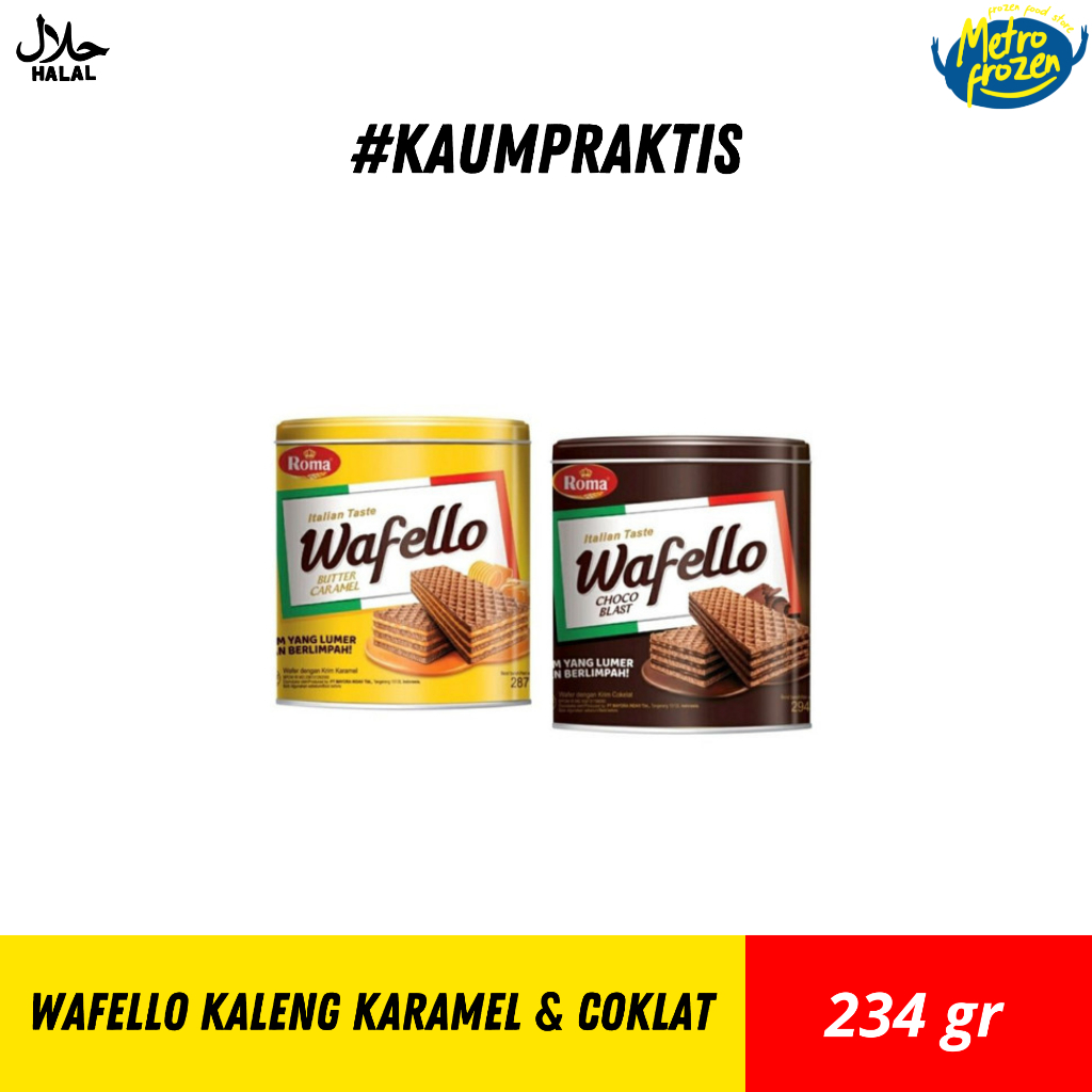 

WAFELLO Kaleng Karamel & Coklat