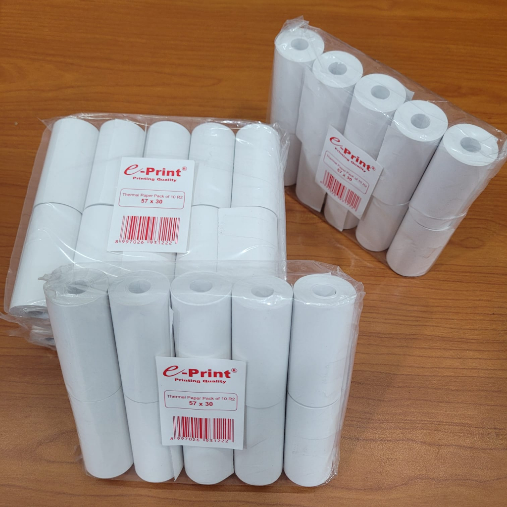 

E-Print 10 Roll Kertas Thermal Ukuran 57 x 30 Kertas Struk Kasir