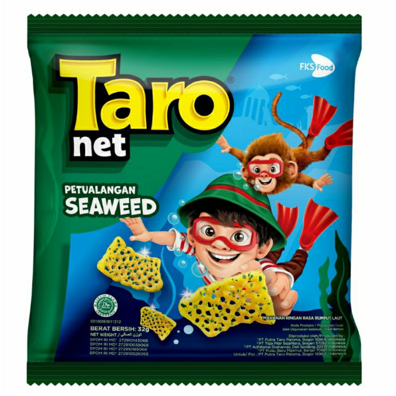 

Taro net seaweed makanan ringan rasa rumput laut 32g