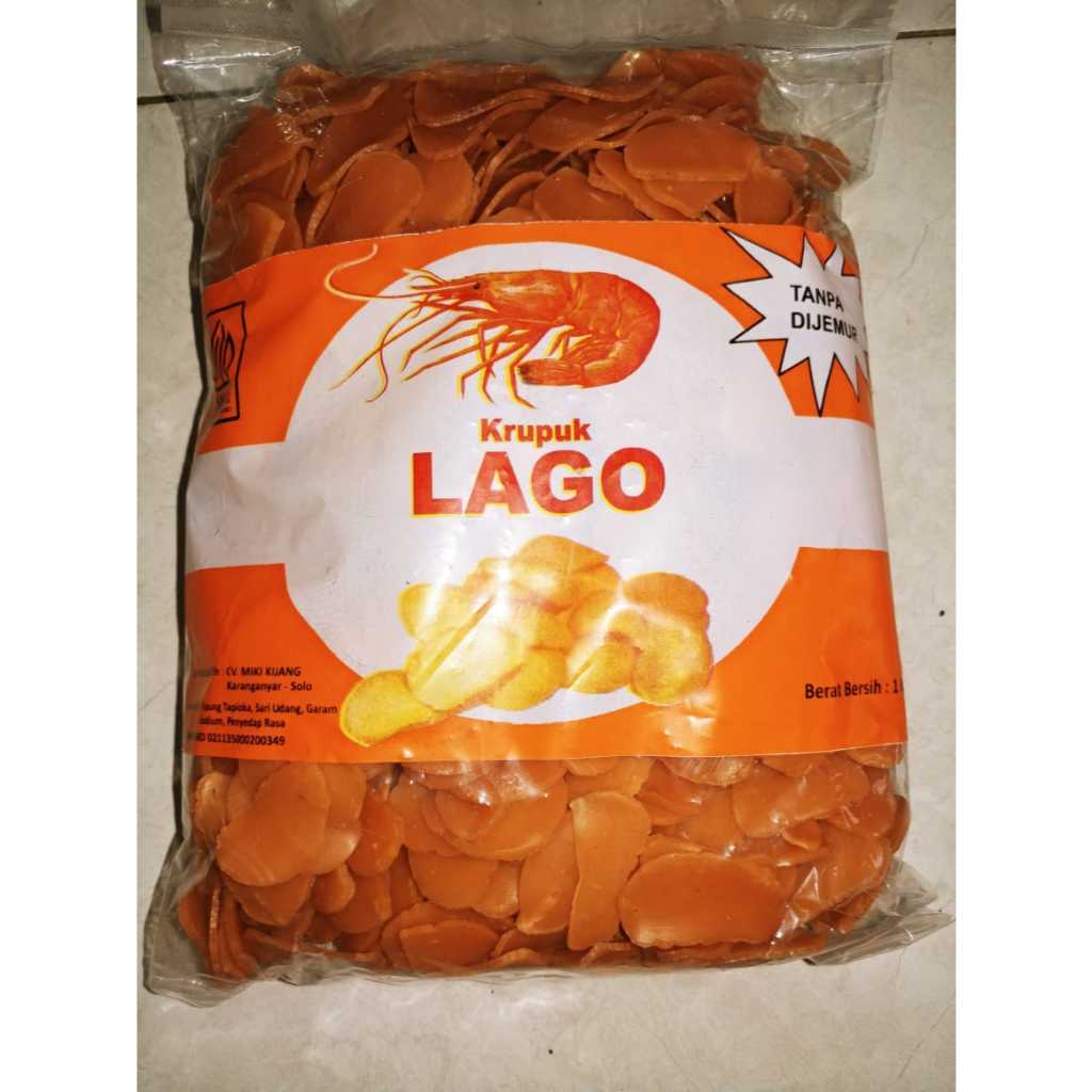 

Krupuk Lago Langsung Goreng Tanpa dijemur Warna Kuning Kemasan 1Kg