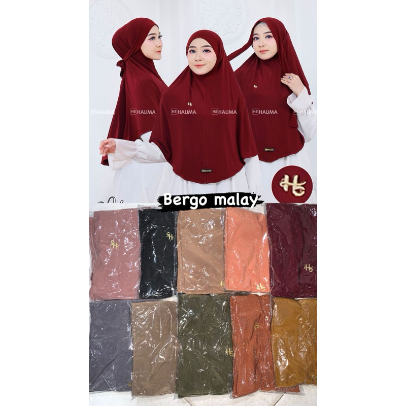 Hijab Bergo Malay Halima