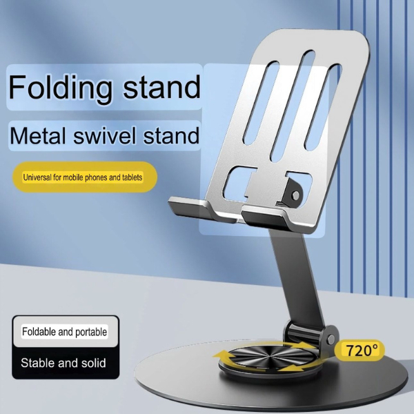 Stand HP Holder Putar Stand Holder HP Metal Rotasi 360 Phone Holder Meja Dudukan Ponsel/Tablet Meja