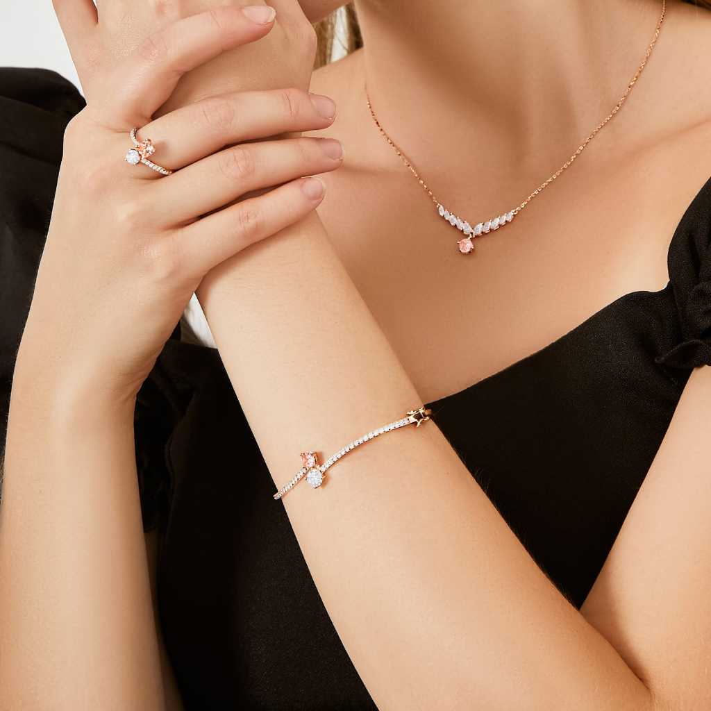 SET SANDRA DEWI GOLD MORGANITE COLLECTION NC210296 - EA210546 - BG210387