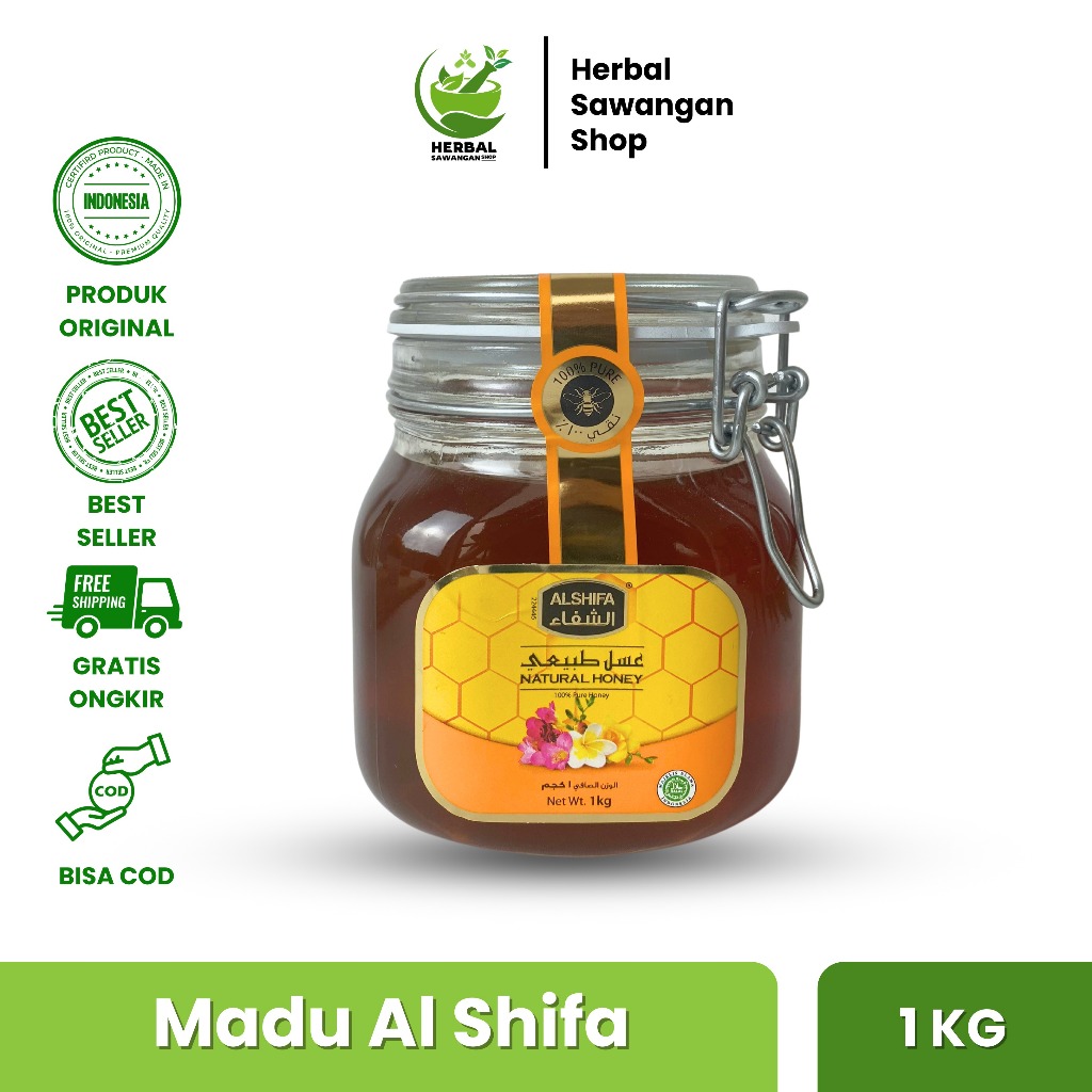 

Madu Alshifa 1KG Impor Arab Saudi Kemasan Toples Kawat 1kg Original Al Shifa 1000gram Natural Honey