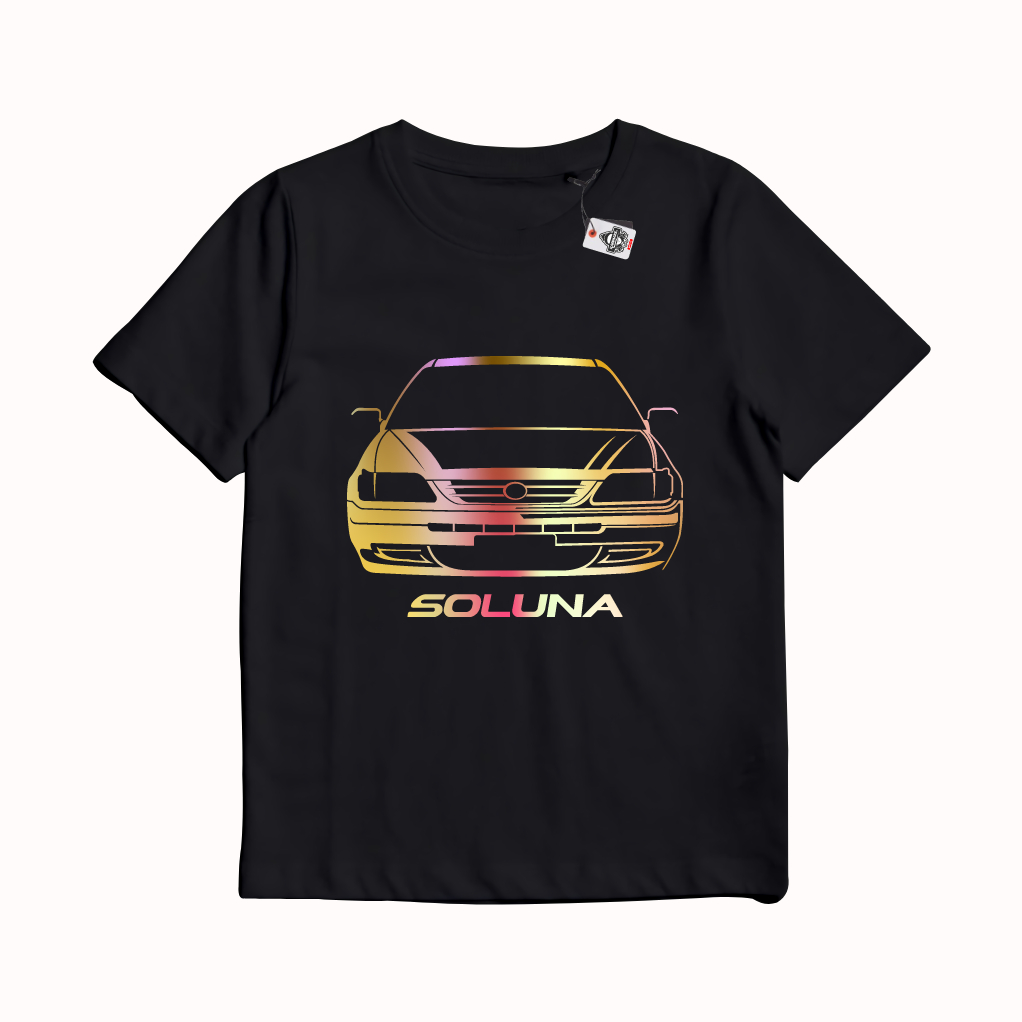 KARIMAKE Kaos Baju T Shirt Distro Anak Unisex Gambar Mobil TOYOTA SOLUNA Hologram