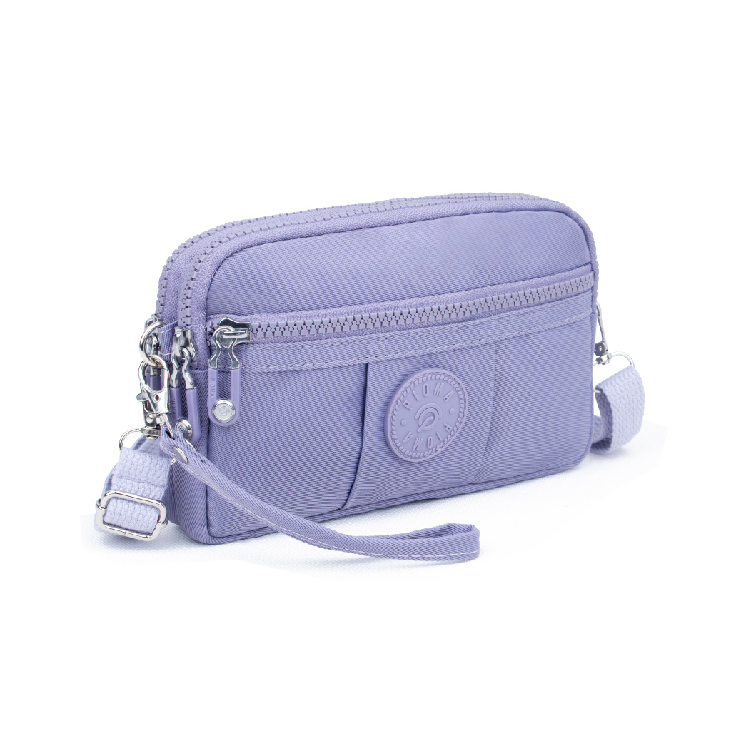 - Pioma Laila Tas Selempang Wanita Dompet Selempang Dompet HP 3 Resleting Dompet Pioma
