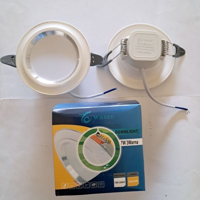 LED Lampu Downlight Waseo 3Warna 7Watt