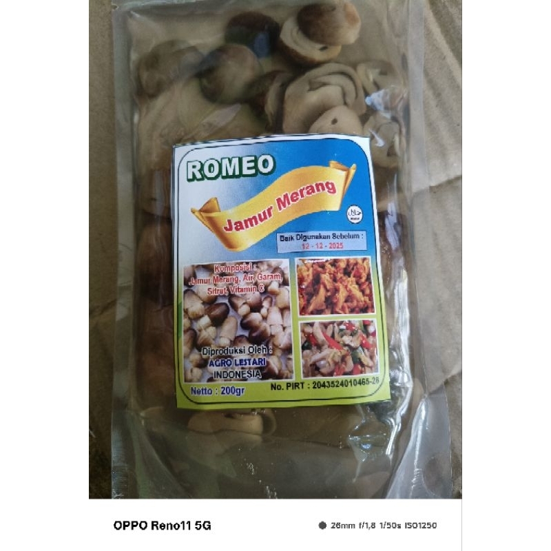 

jamur merang putih belah