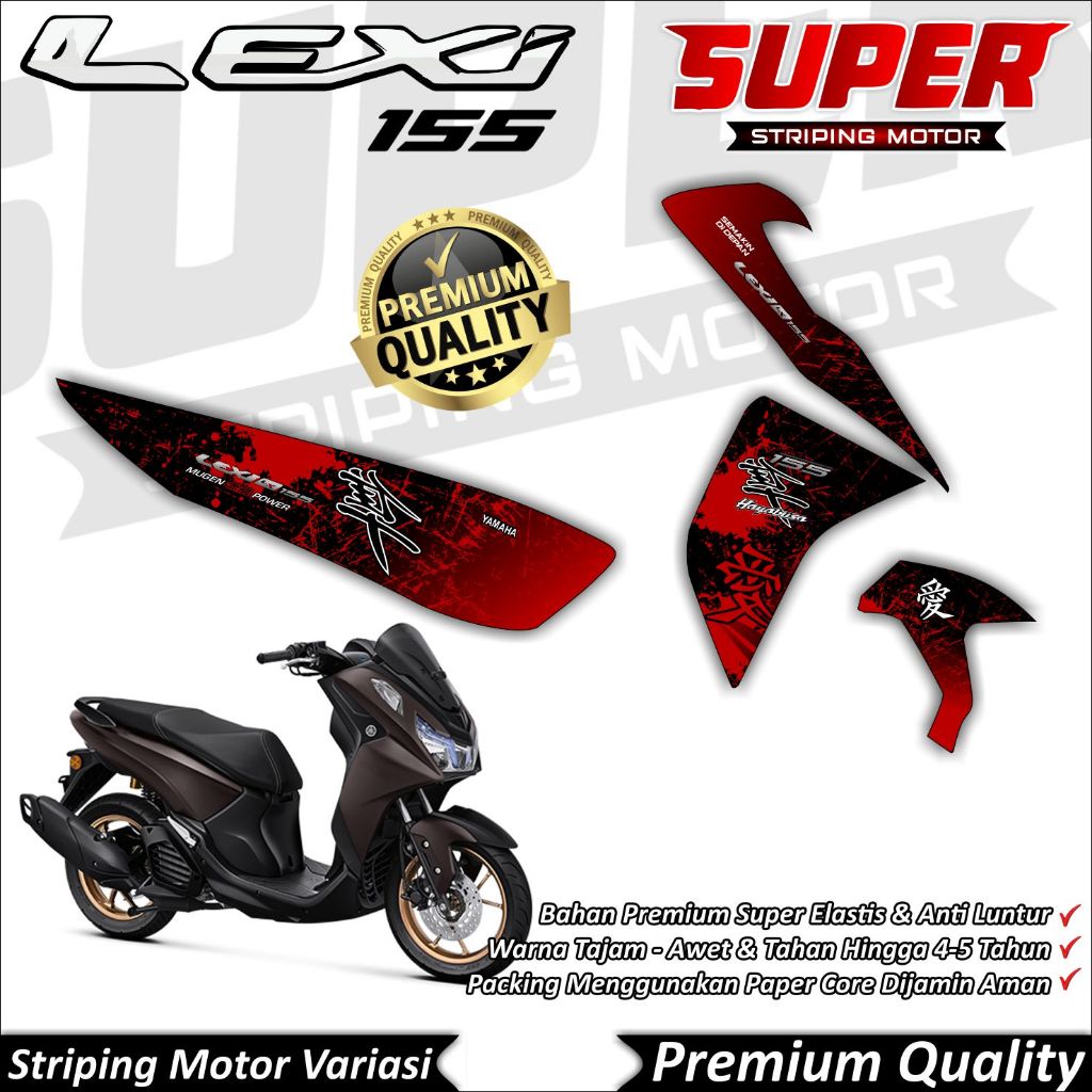 Stiker LEXI 155 Anti Luntur keren Striping Lexi 155 Striping Yamaha LEXI 155 Hayabusa