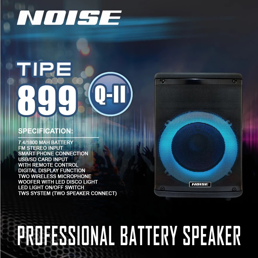 NOISE Speaker 899 Q / 899QII / 899 QII 8 inch Bluetooth Portable Meeting Wireless Original Noise