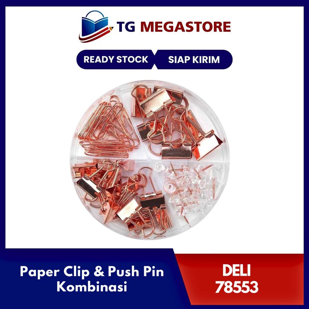 

Paper Clip & Push Pin Kombinasi Deli - 78553