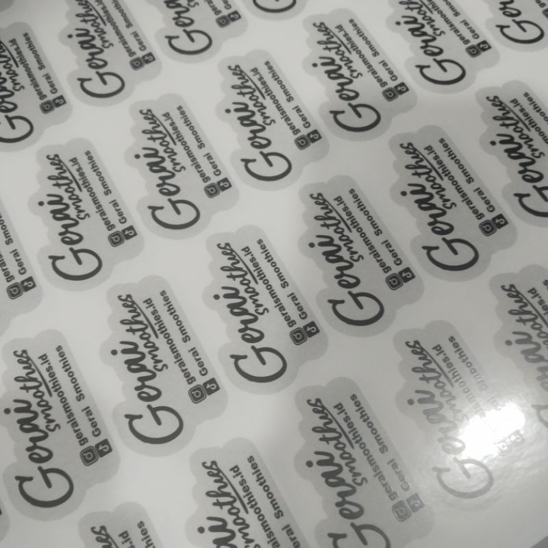 

stiker transfaran stiker transparan print stiker lebel produk logo kue makanan custom bulat murah