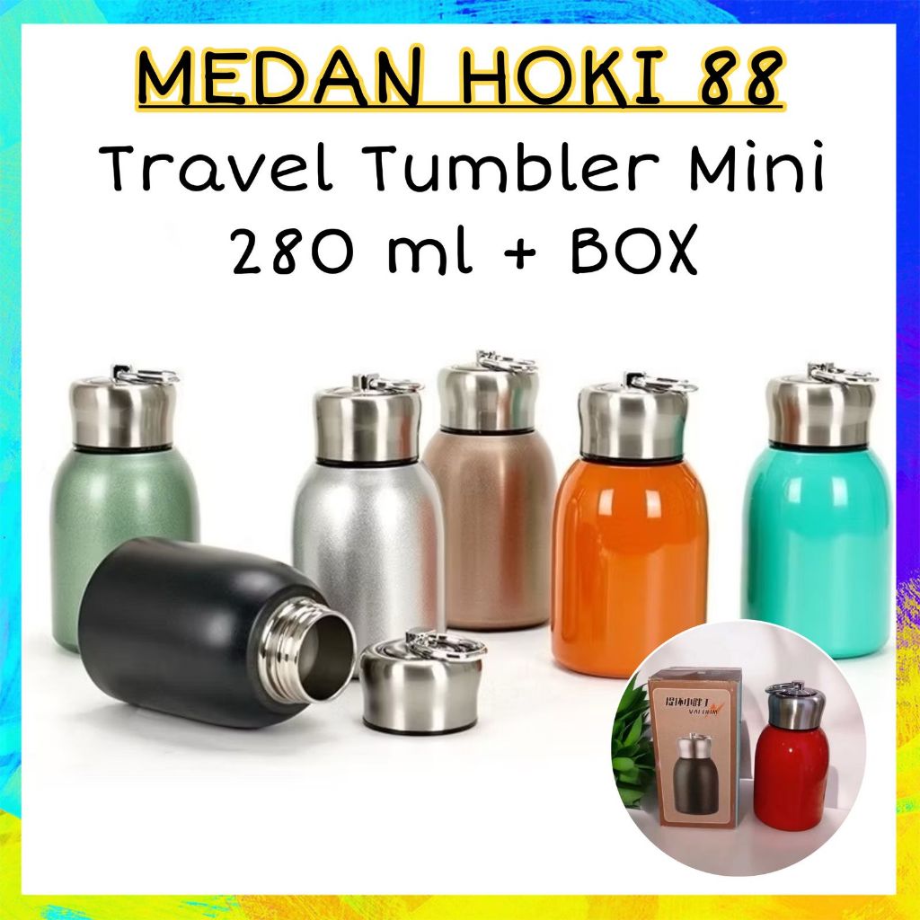TERMOS TRAVEL MINI / TUMBLR TERMOS MINI / TERMOS STAINLESS STEEL 280 ML / TERMOS TRAVEL 280 ML