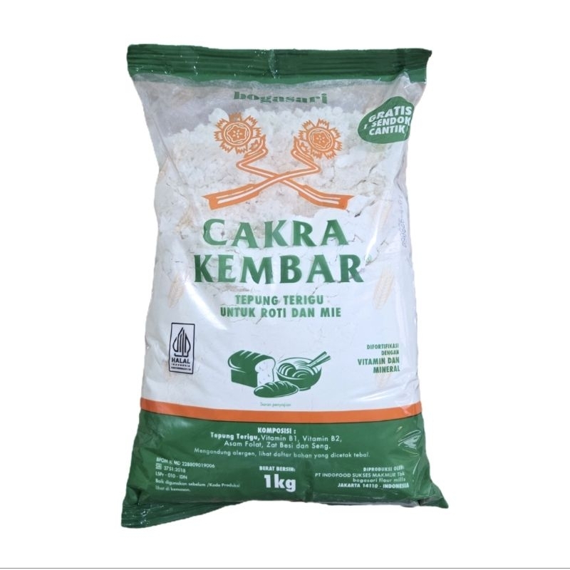 

TEPUNG TERIGU CAKRA KEMBAR ECONOPACK 1KG