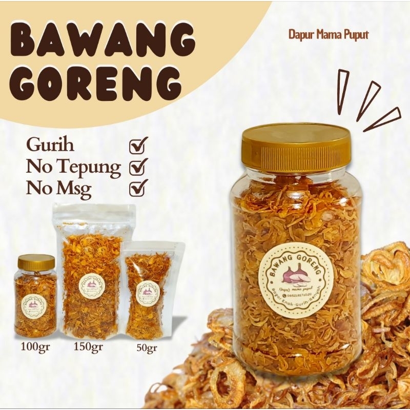 

Bawang Goreng Asli Renyah Gurih - Tanpa Tepung dan MSG