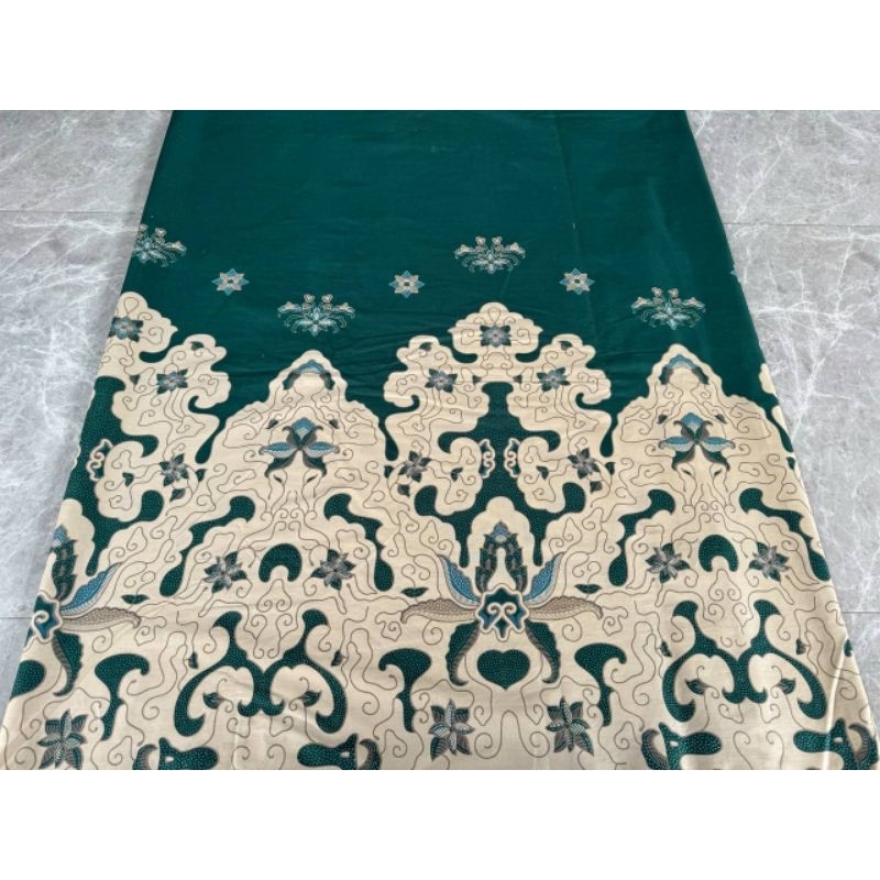 Kain Batik Modern Kontemporer Warna Hijau Emerald Batik ijo emerald 2meter