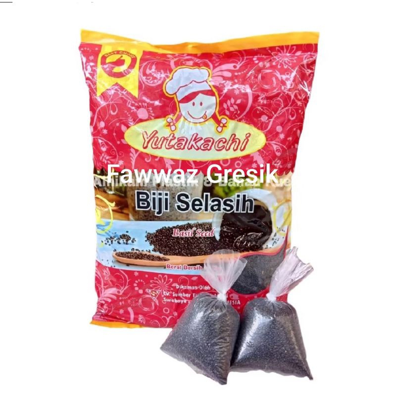 

Biji Selasih 100gr Yutakachi Repack Halal / Basil Seed / Selasih Super Kualitas Premium