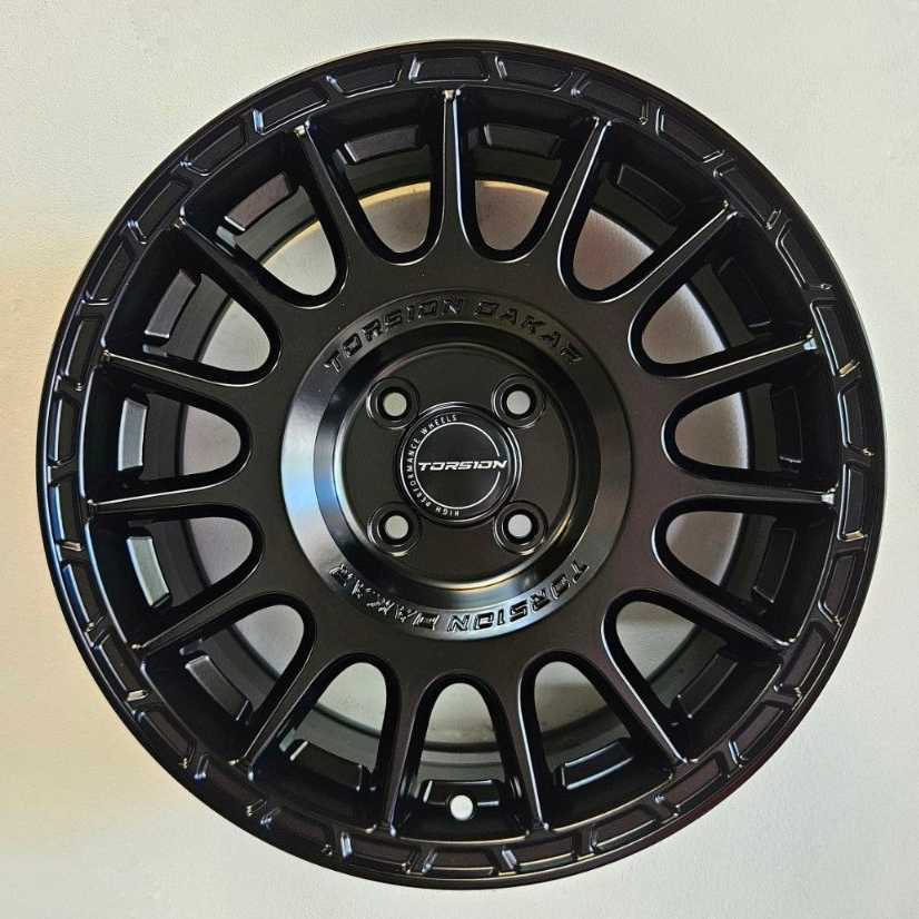 VELG MOBIL ORIGINAL TORSION WHEELS DAKAR R16 x 7 4H 100 ET 41 EMATT BLACK - JAZZ IGNIS BRIO AYGA SWI