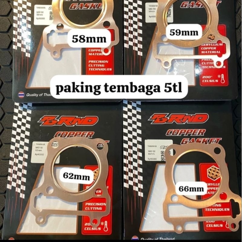 PAKING HEAD PAKING BLOK TEMBAGA MIO 5TL  58 59 62 66