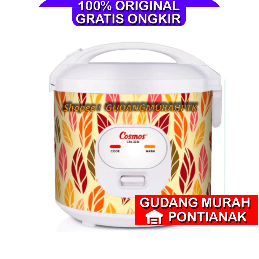 Ricecooker Cosmos CRJ 323 323s ungu biru oren magicom penanak nasi anti lengket mejikom random