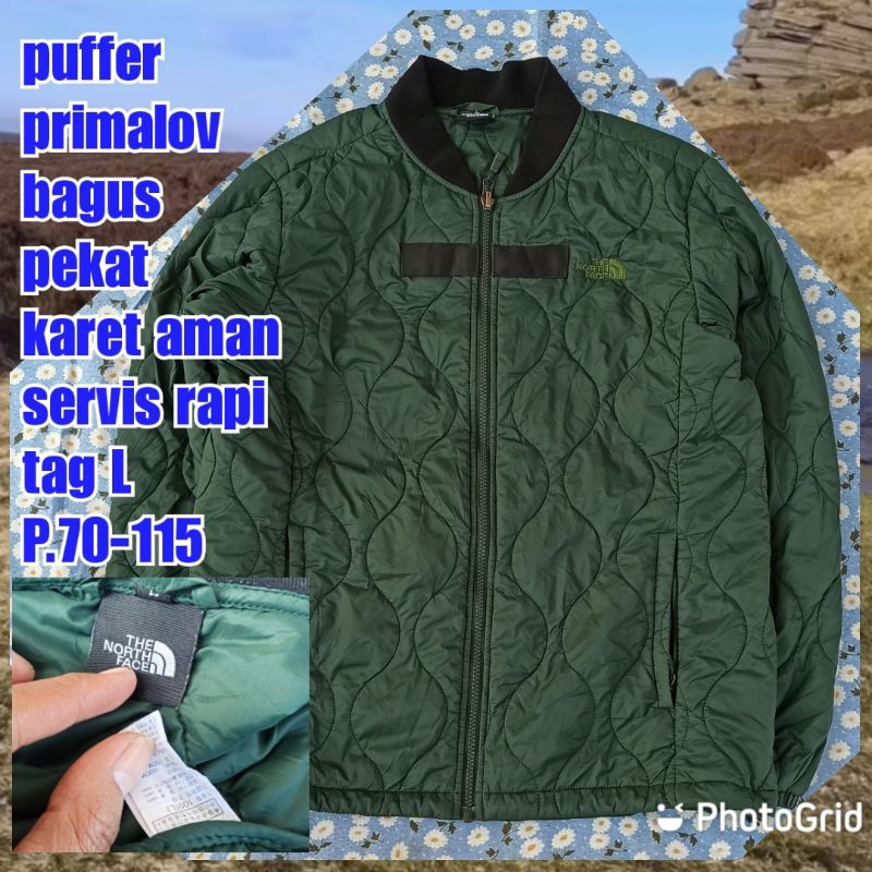 jaket gunung outdoor puffer gelembung tebal winter salju dacron tnf the North face