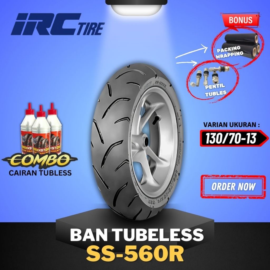 [READY COD] BAN IRC SS560R 130/70-13 RING 13 / BAN TUBELESS IRC RING 13 /  BAN MOTOR NMAX PCX160 ADV