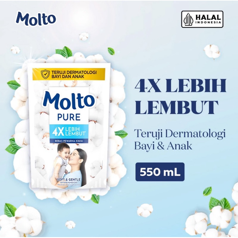 Molto Pure Pelembut dan Pewangi Pakaian Bayi 550 ml