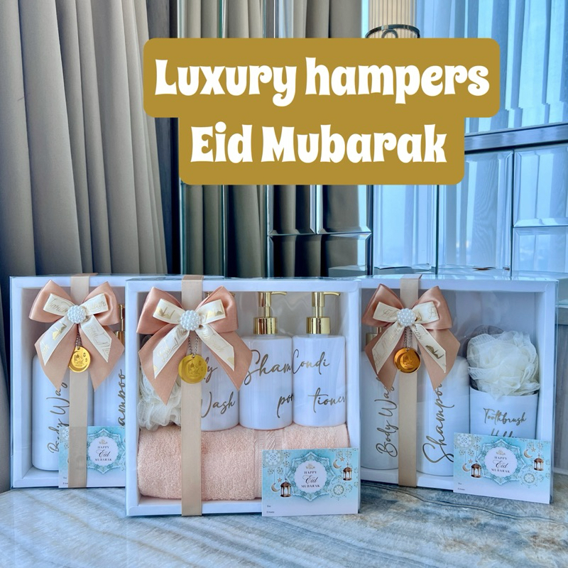 

LUXURY HAMPERS EID MUBARAK SET idul fitri kado souvenir BOTOL REFILL tempat sabun cair aesthetic