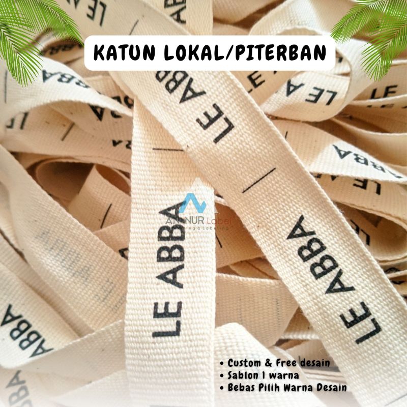 

(500pcs)label baju bahan katun lokal label piterban lokal bahan katun label pakaian katun custom
