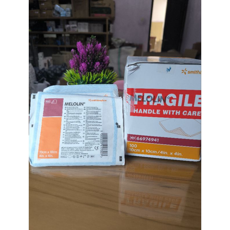 Melolin 10cm x 10cm / Perban luka Melolin / Penutup Luka Melolin (Perlembar)