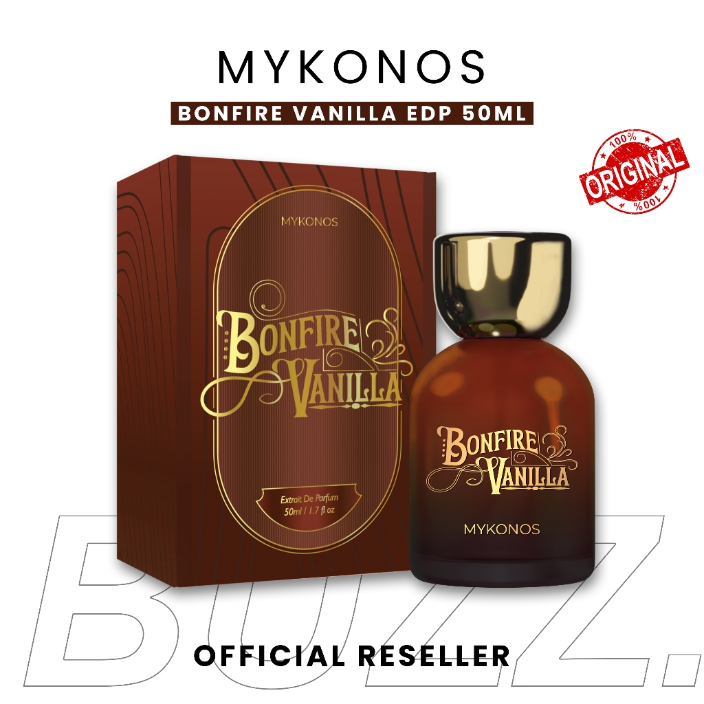 Mykonos Bonfire Vanilla Extrait De Parfum 50 ML Parfum UNISEX Pria/Wanita BESTSELLER