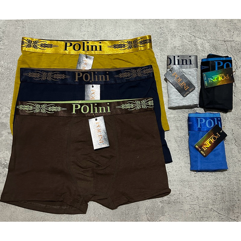 (3 helai) Celana Dalam Boxer Pria Polini