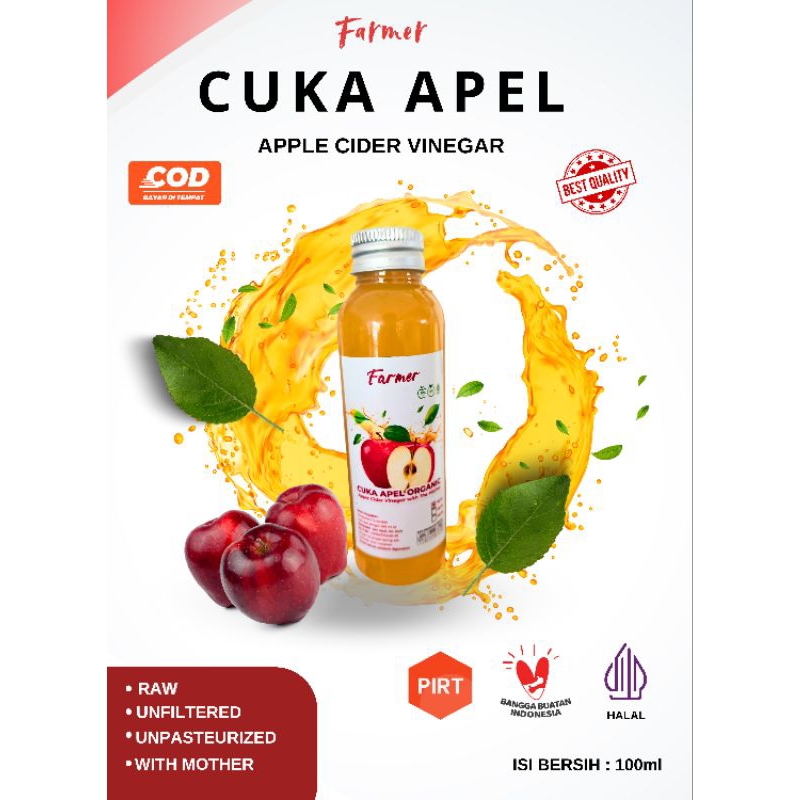

Cuka Apel Original 100ml Premium - Apple Cider Vinegar - Cuka Apel Organic - Cuka Apel Fermentasi - Diet Detoks