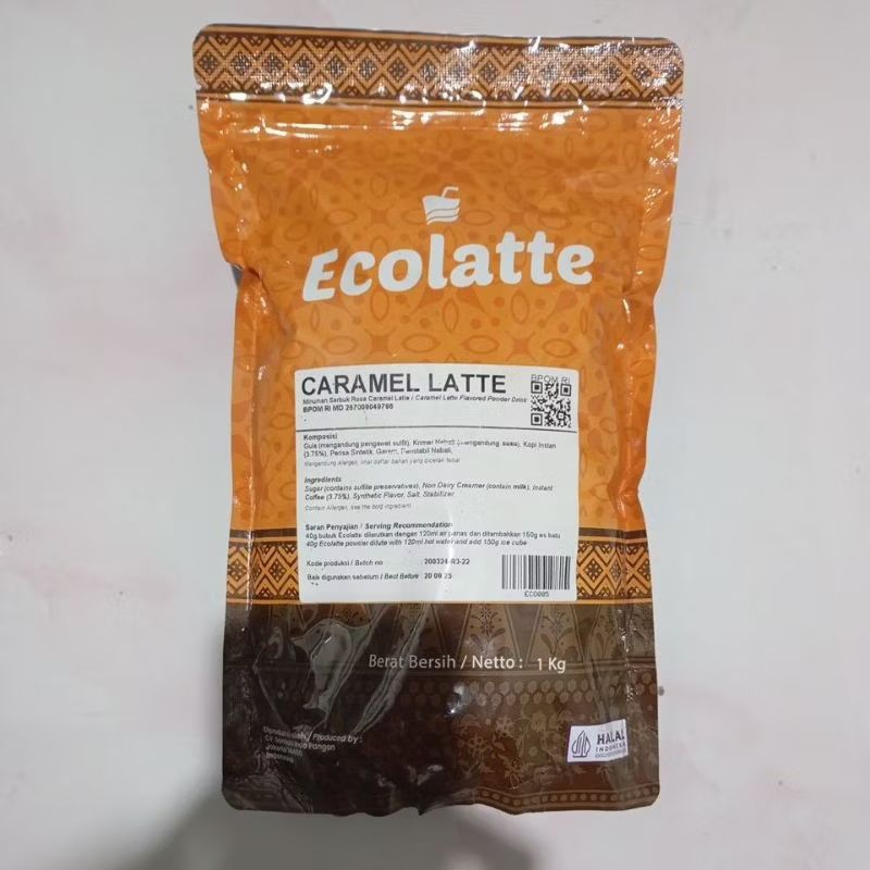 

Bubuk Minuman Aneka Rasa Ecolatte Rasa Caramel Latte (Ex Cho' Latte) 1kg