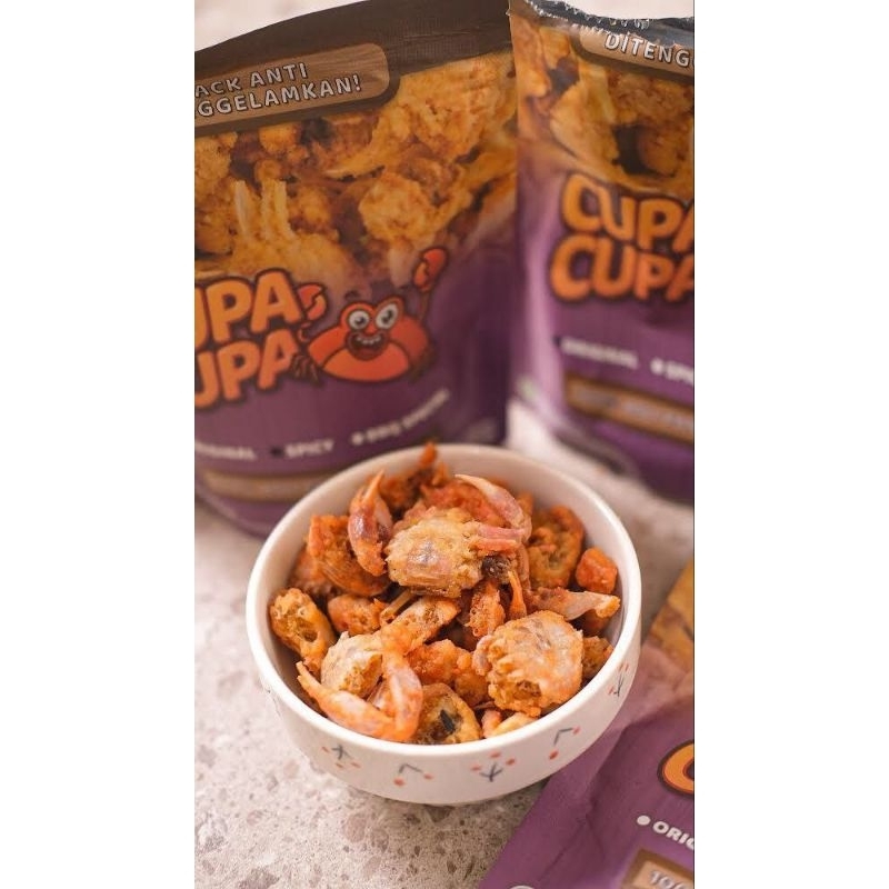 

CUPA CUPA SNACK SEAFOOD CRISPY KEPITING BABY CRAB CUMI UDANG ENAK HALAL