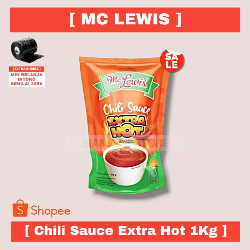 

MC LEWIS CHILI SAUCE EXTRA HOT PCK 1 kg