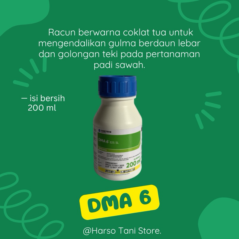 DMA 6 200 ml, 400 ml / Racun pengendali gulma dan rumput