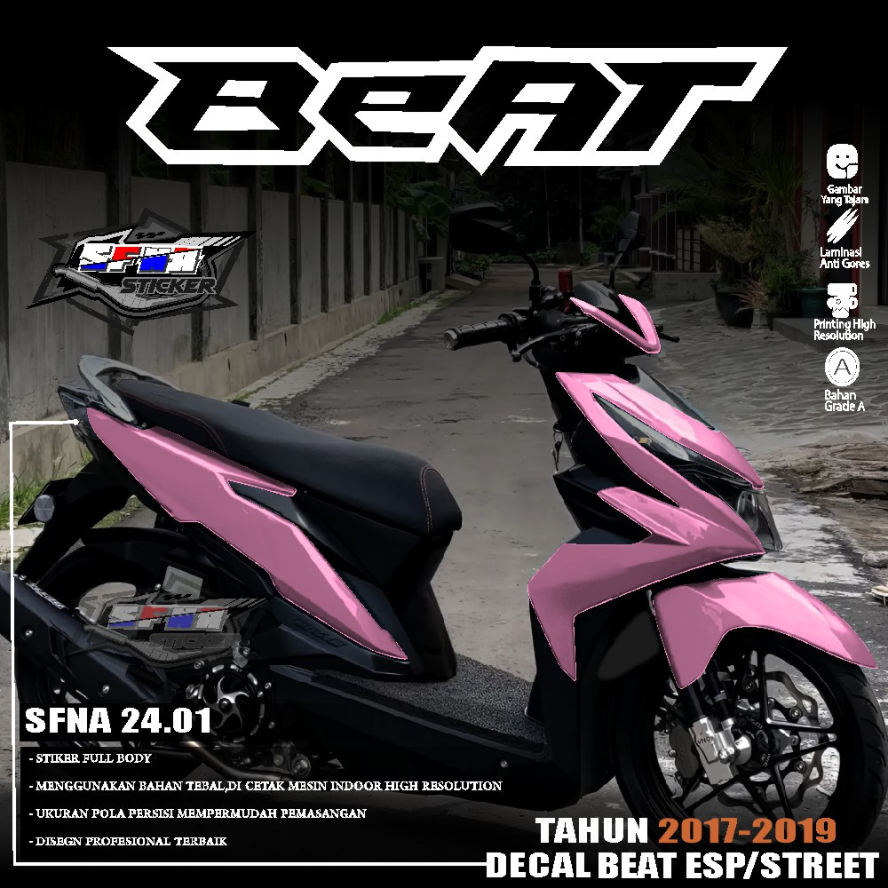 (COD) Decal Stiker Beat Fi Esp 2017 full body gradasi Terbaru - Sticker Aksesoris Beat Full Body 201