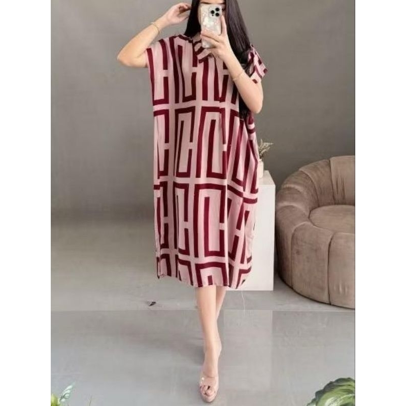 New DASTER RAYON VINTAGE ALETHA DRES WANITA Over Size LD 130cm DRESS JUMBO/ DRESS RAYON Daster wanit