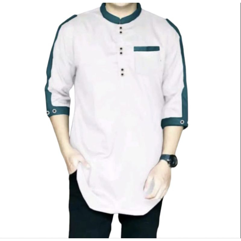 Baju Koko Zaka Koko Qurta Pria lengan 3/4 Koko Pria