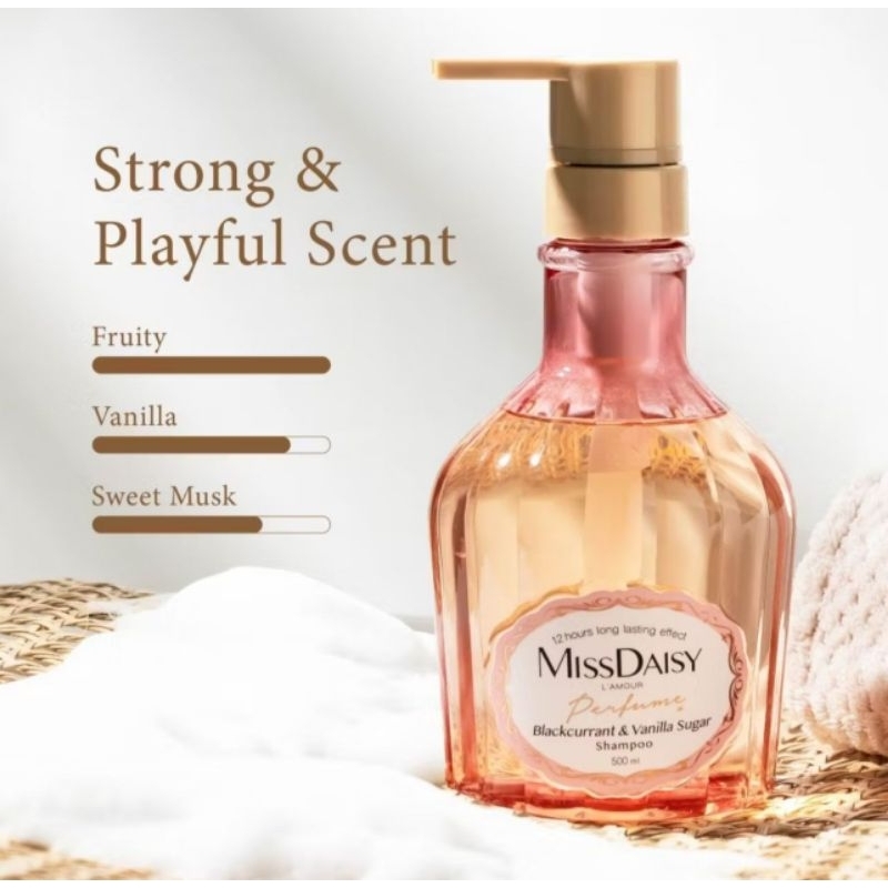 MISS DAISY SHAMPO ANTI RONTOK DAN WANGI TAHAN LAMA HINGGA 24 JAM , FRENCH PERFUME SHAMPOO 500ML