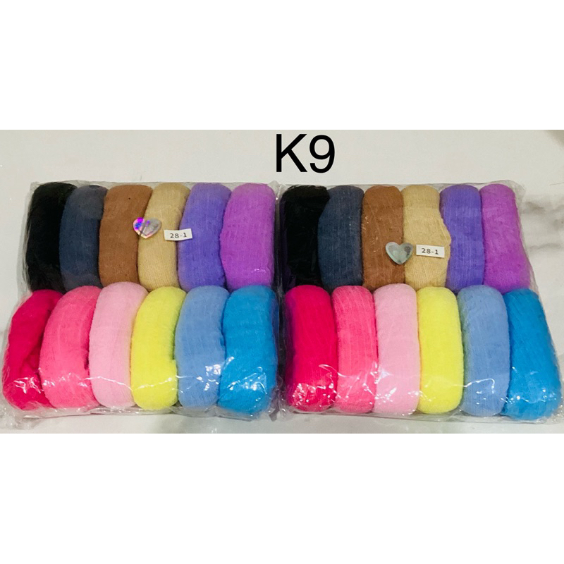 LUSINAN (K9 jumbo)K9A(super jumbo)(K10 besar rainbow )karet donat besar & jumbo 12pcs hitam dan warn