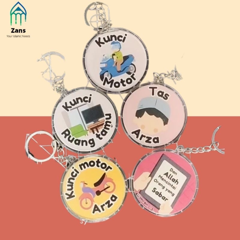 GANTUNGAN KUNCI ISLAMIC AKRILIK INSERT | GANTUNGAN KUNCI NAMA | GANCI AKRILIK INSERT | GANCI AESTHET