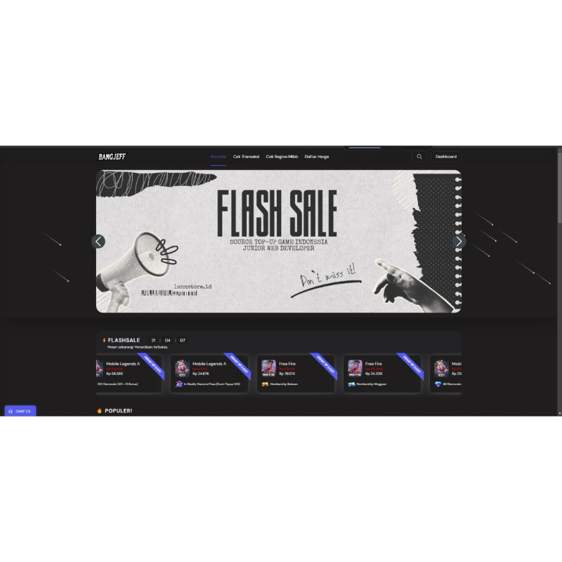 Source Code Website Transaksi Digital & Top-Up Game Terbaru Update 17-02-2025