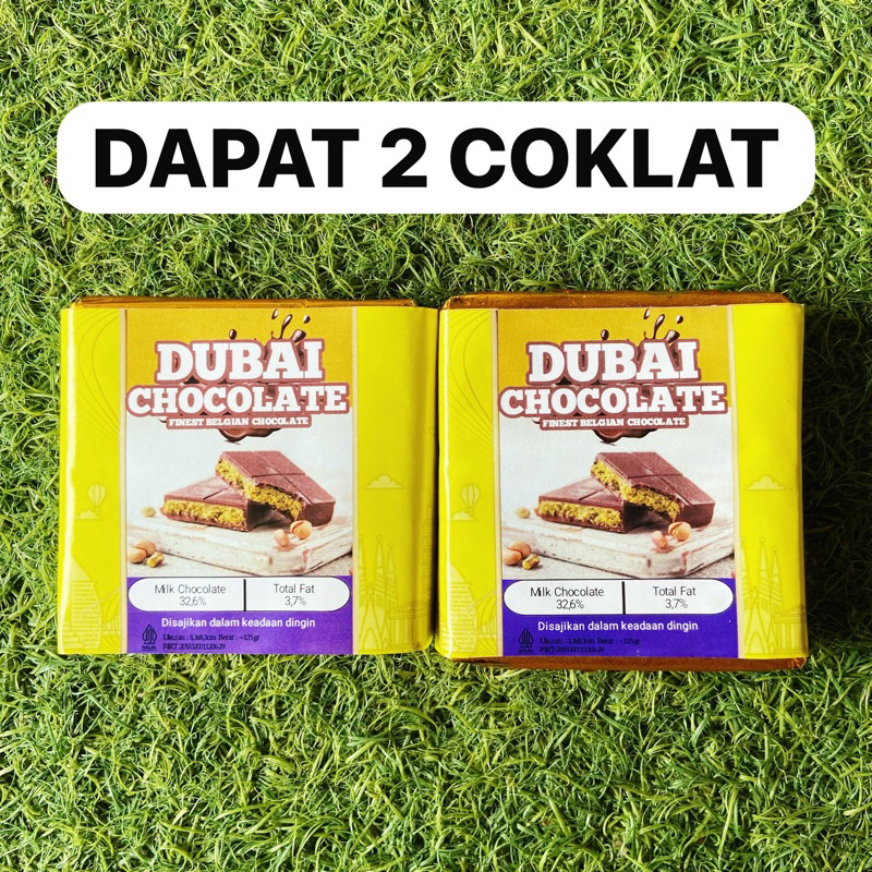 

PAKET HEMAT DAPAT 2 COKLAT DUBAI VERSI KECIL 130gr