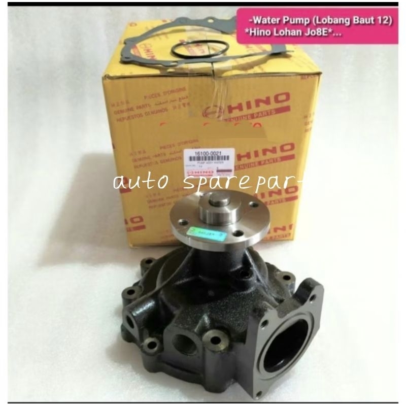 WATER PUMP ASSY POMPA AIR HINO LOHAN JO8E LUBANG BAUT 12 ASLI ORIGINAL 16100-0021/E0021