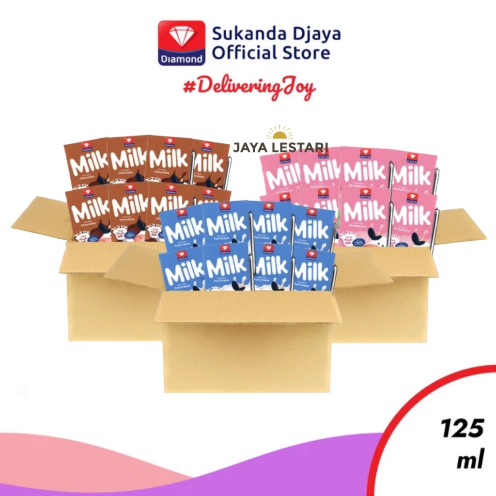 

Diamond Milk Susu UHT Karton (Isi 40pcs/Karton) (125mlx40) (5 Varian Rasa)