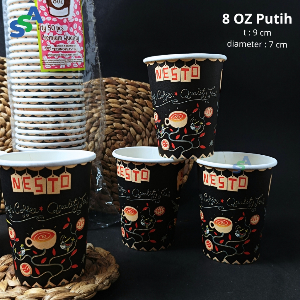 PAPER CUP 8 OZ / PAPER CUP BERBAGAI MOTIF