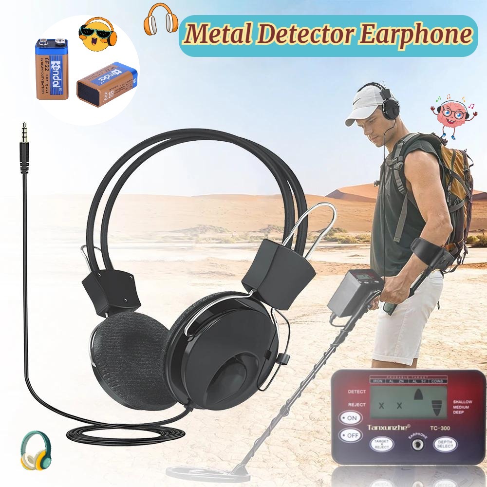 Headset Detektor Harta Karun Headphone Portabel Detektor Logam Dot Detektor Logam Headphone Headphon